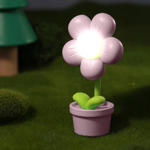 LED NOČNÁ STOLNÁ LAMPA PRE DETI NA DETSKEJ KVETOVEJ STOLOVEJ LAMPE