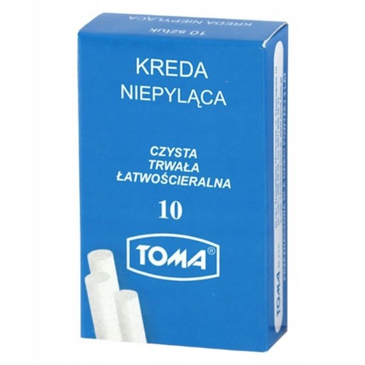 Biela bezprašná školská krieda 10 ks