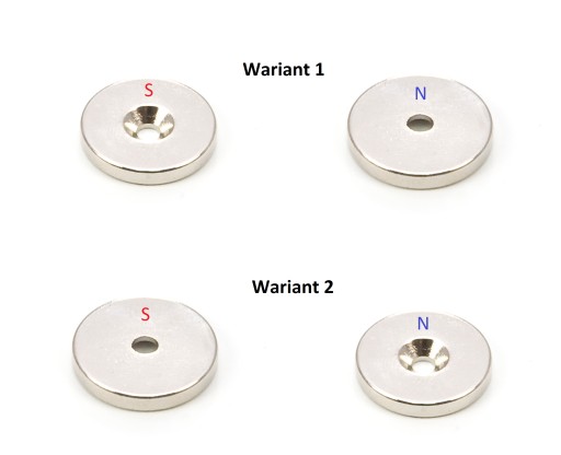 SILNÝ NEODYMOVÝ MAGNET 10x3 mm S OTVOROM 7/3,5 mm PRE SÚPRAVU 5 Skrutiek