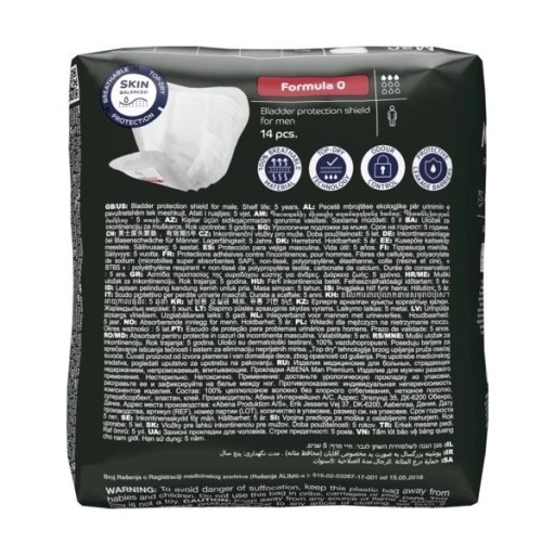 UROLOGICKÉ VLOŽKY PRE MUŽOV PÁNSKE hygienické vložky ABENA MAN FORMULA 0
