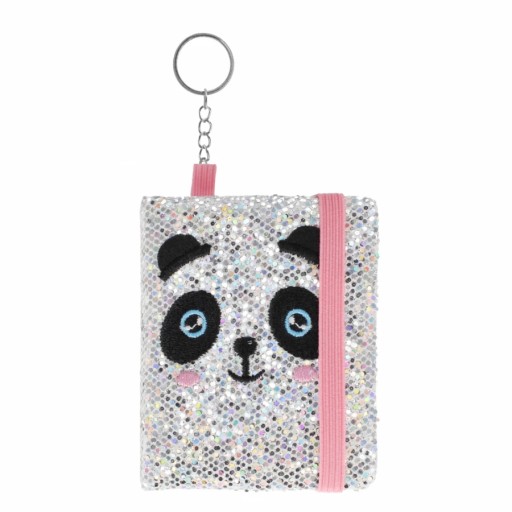 NOTEBOOK SEQUIN NOTEBOOK KEYRING MINI PANDA DIÁR