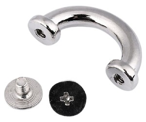 Kovová krútená slučka 15 mm strieborná 1 ks.