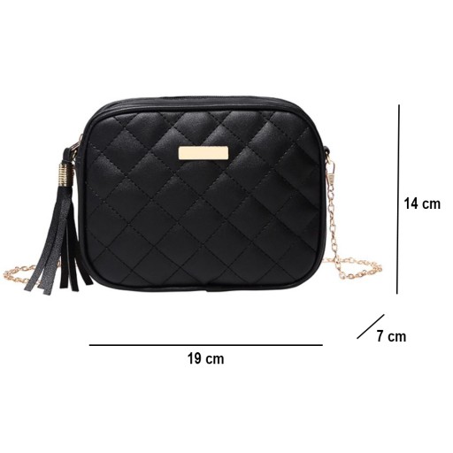 DÁMSKA TAŠKA ČIERNA, MESTSKÁ, ŠTÝLOVÁ, PREŠÍVANÁ, MÓDNA, ŠTÝLOVÁ, ELEGANTNÁ