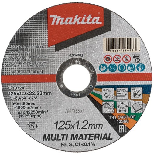 MAKITA E-10724 REZNÝ KOTÚČ 125x1,2 mm MULTI