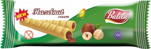 Kukuričné trubice. s BEZLEPKOVÝM orechovým krémom 18g