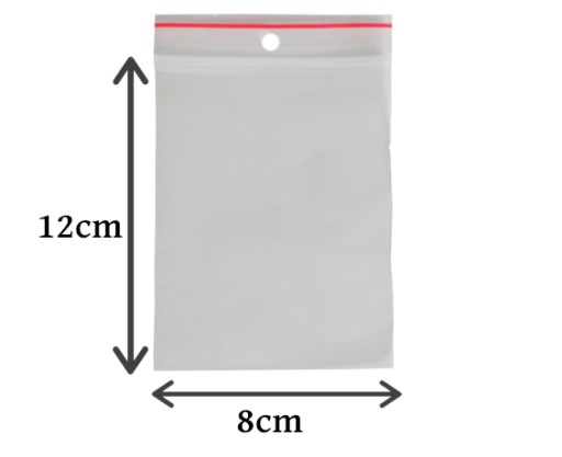 TAŠKA na zips 80X120 mm TAŠKA na zips 8x12 cm 100 KS