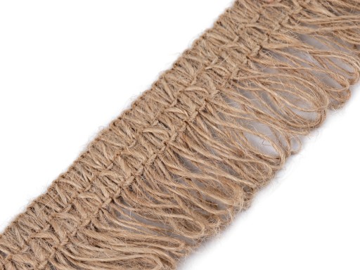 Jutové strapce na prírodnej jutovej páske 45 mm 4,5 cm jutovej páske 1 meter