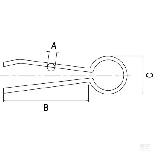 Pružinová závlačka, 3x1,5mm 5 kusov