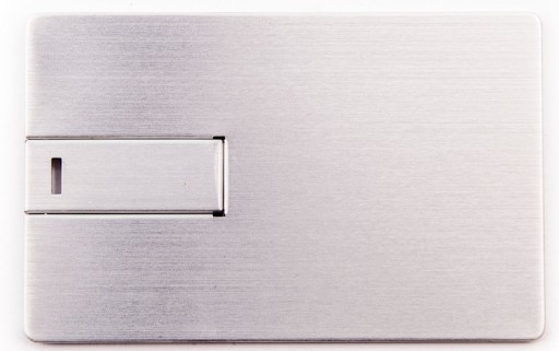 Kovová karta Pendrive 1 GB strieborná + gravírovanie