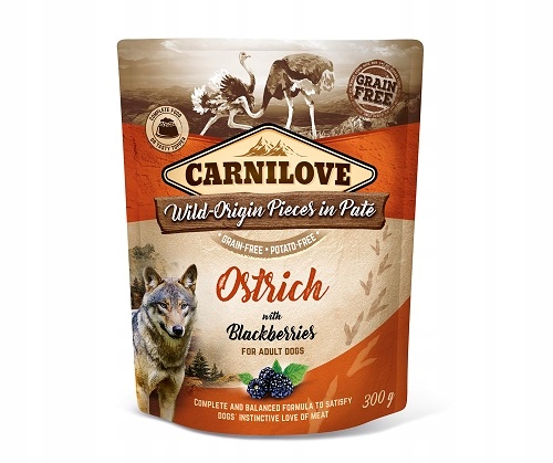 CARNILOVE VAŠIČKA PRE PSA KRMIVO so pštrosom a černicami 300g