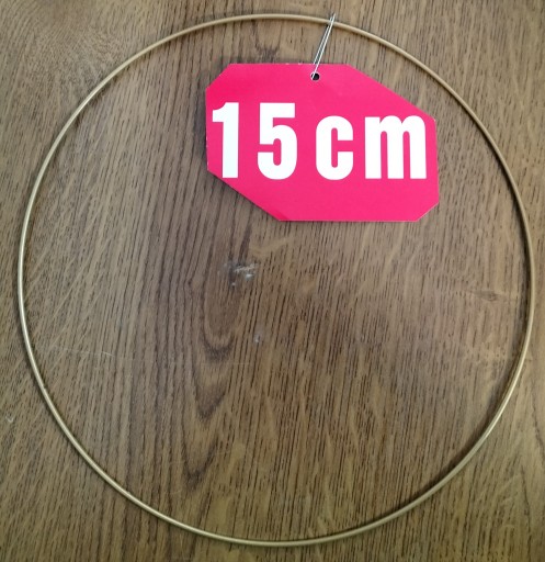 ZLATÝ MATNÝ prsteň/ráfik na lapače snov/makramé 15cm