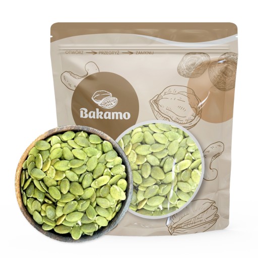 Vylúpané, čerstvé, prírodné tekvicové semienka 300g Bakamo