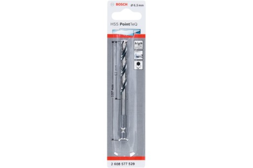 6-bodový vrták do kovu 6,5 mm HSS POINTTEQ BOSCH