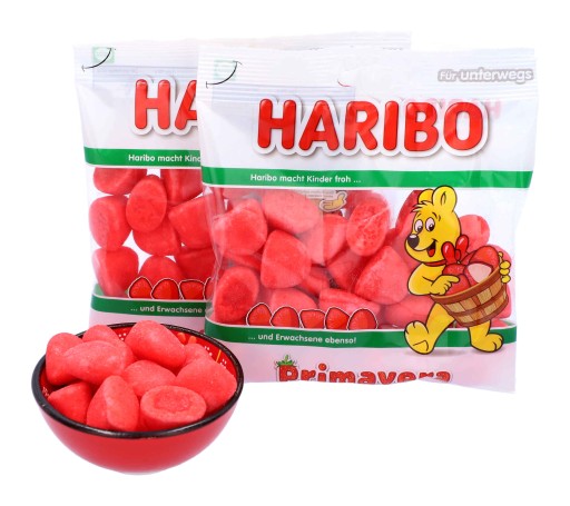 HARIBO Primavera Ovocné želé jahodové 100g DE
