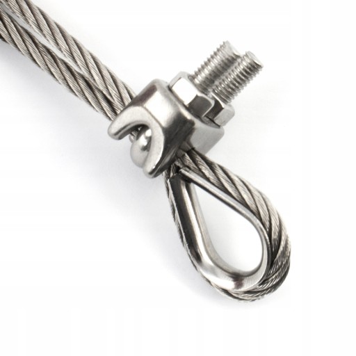 Svorka LUKA na laná, NEREZOVÁ INOX, kyselinovzdorná V4 10mm, 1 ks.