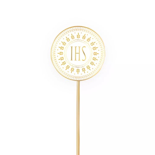 Toppery na ozdoby torty pre zlatého hostiteľa COMMUNION COMMUNION IHS x6