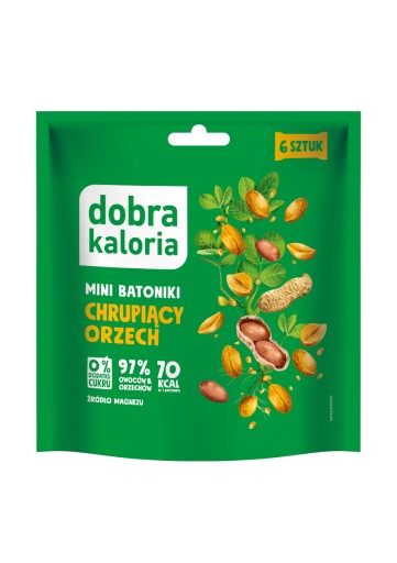 Dobra Caloria Mini chrumkavé orieškové tyčinky 108g, datle s orieškami
