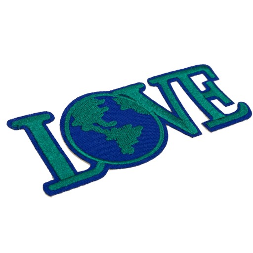 IRON-ON Thermo Patch Love, nápis Earth
