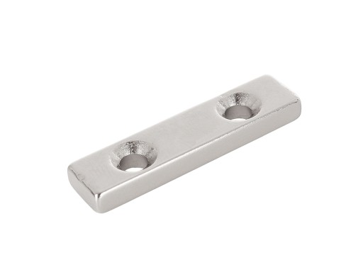 NEODYMOVÝ TAŠŤOVÝ MAGNET S OTVOROM NA SKRUTKU 40x10x5mm 2 ks.