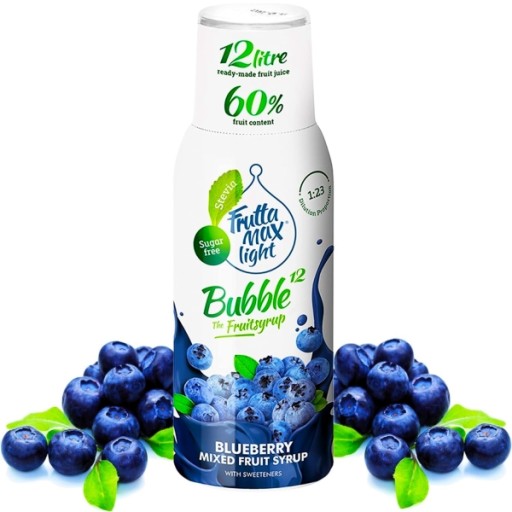 Sirup do Soda FruttaMax BLUEBERRY LIGHT karbonizátor 500 ml na 12 l