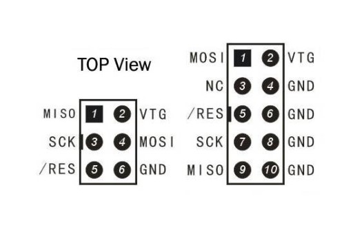 Adaptér KANDA 6-pin na 10-pin pre ISP AVR