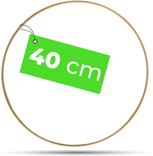 Kovový prsteň GOLD MAT Macrame lapač snov 40cm
