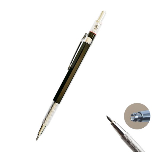Mechanická ceruzka 2 mm kovová tesárska stavebná značka s brúskou