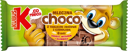 KUBUŚ 2 cereálne tablety Mleczna Choco 8 Zbóż 32g
