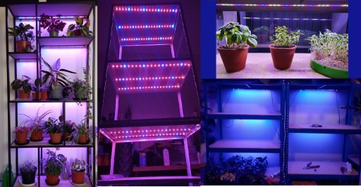 SADA LED pásik 5050 IP20 0,5 m na pestovanie rastlín