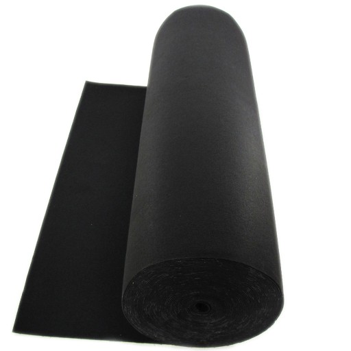 Plsť 3mm, 400g, šírka 160cm, 0,1m - Čierna