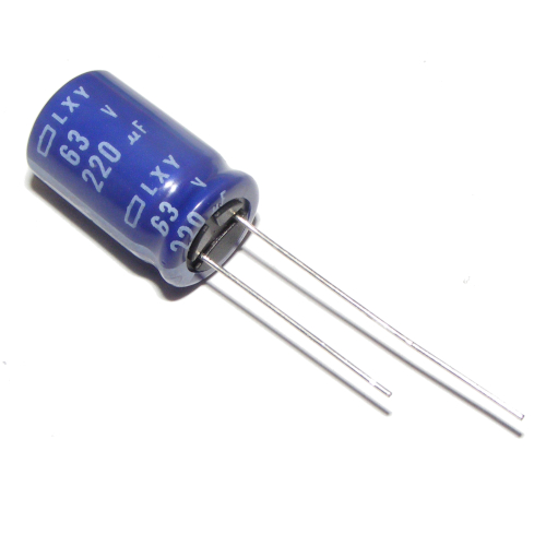Elektrolytický kondenzátor 220uF 63V 12,5x20mm x5