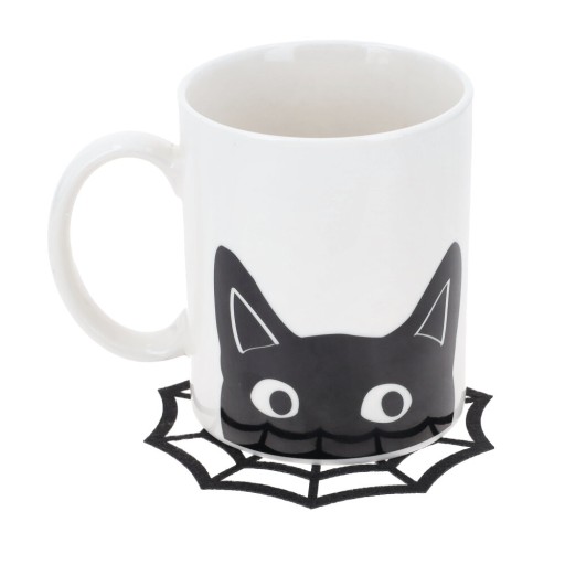 Halloweenske stolové dekorácie podložky pod hrnčeky