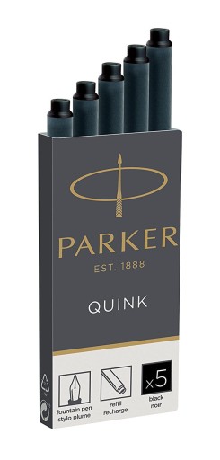 Štandardné čierne kazety Parker (5 ks.)
