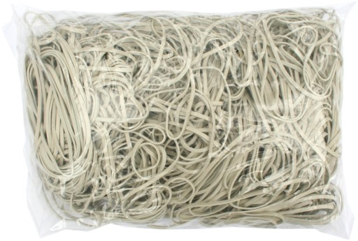 PRECISION Gumy LARGE HRUBÉ ŠIROKÉ 80 mm x 3 mm SILNÁ BIELA 1 KG