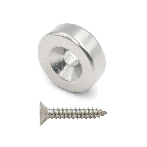 NEODYMOVÝ MAGNET S OTVOROM na krúžok 14x5mm, cylindrická skrutka - HUNTER