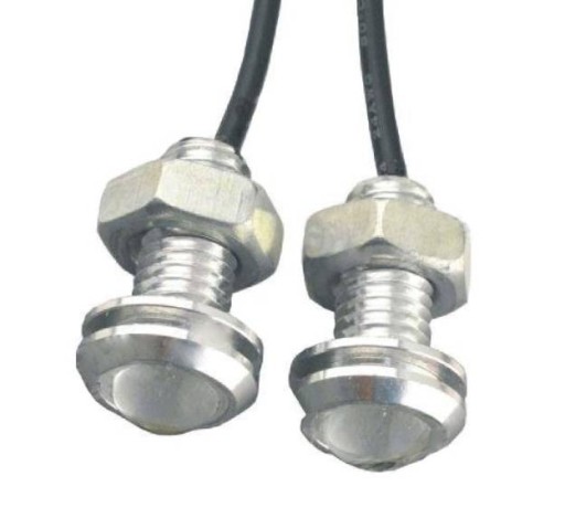 LED žiarovka 12V 1W 18mm svetlo modrá strieborné puzdro