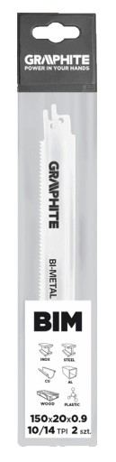 Bajonetové pílové listy 150 x 20 x 0,9 mm, 10/14TPI,