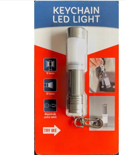 Kľúčenka s LED podsvietením, strieborná