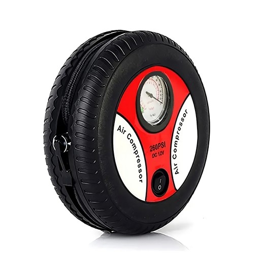 AUTO KOMPRESOR ČERPADLO KOMPRESORU KOLESÁ PNEUMATIKY GULE 260 PSI 12V 18 BAR