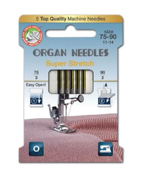 Ihly na šitie ORGAN poloploché STRETCH MIX ECOBOX