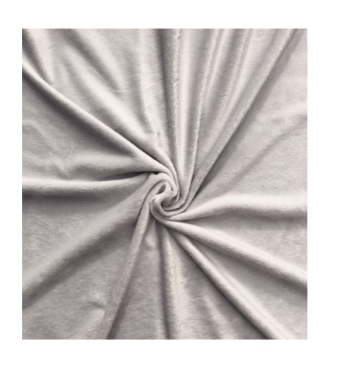 Hladký fleece, materiál VELVET MINKY 03 - SVETLO GREY super mäkký, nadýchaný