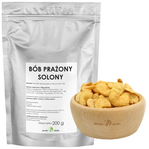 SOLENÉ Fazuľa chrumkavá, pražená fazuľa so soľou, 200 g