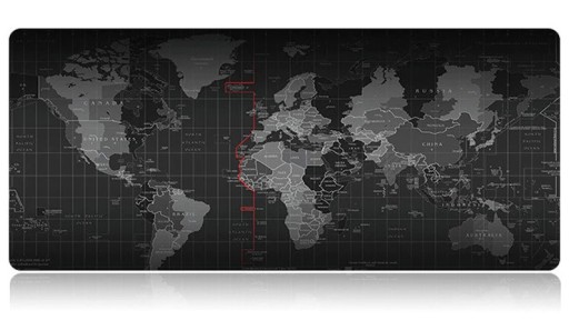 VEĽKÁ PODLOŽKA POD MYŠ 80x30 SVET MAPA KANCELÁRIA