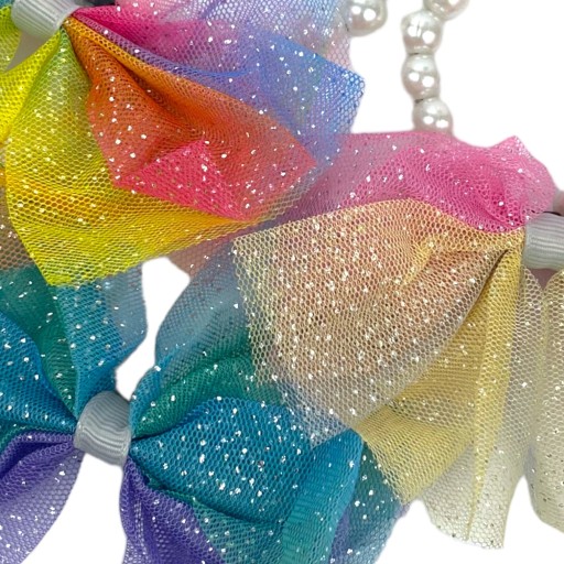 STUHA S PERLAMI MERMAID ARIEL outfit tylová mašlička do vlasov