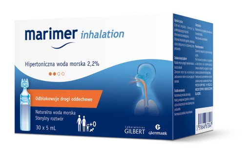 Marimer Inhalation, Hypertonická morská voda, 30 ampuliek po 5 ml