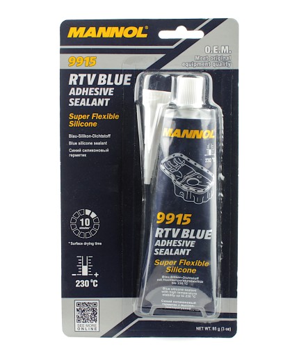 Modrý super flexibilný silikón MANNOL 9915 85g