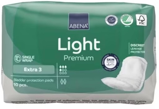 UROLOGICKÉ vložky na inkontinenciu moču ABENA LIGHT EXTRA 10 ks.