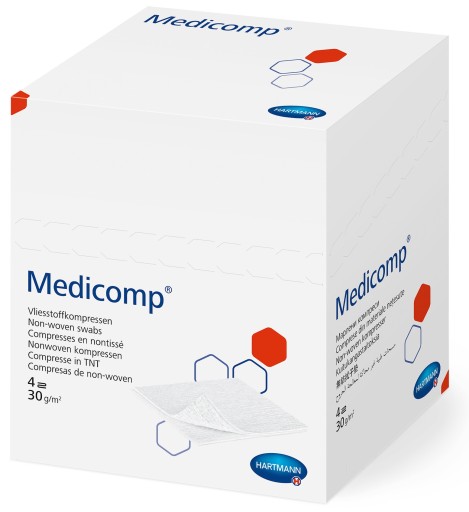 MEDICOMP netkané sterilné absorpčné obklady 5 x 5 cm / 25 x 2 ks