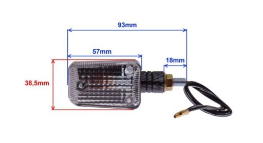 KRÁTKA SMEROVAČKA MINI UHLÍKOVÁ BIELA 12V MOTOCYKEL