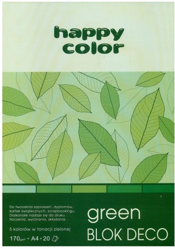 DECO BLOCK TECHNICKÝ FAREBNÝ PAPIER zelený A4
